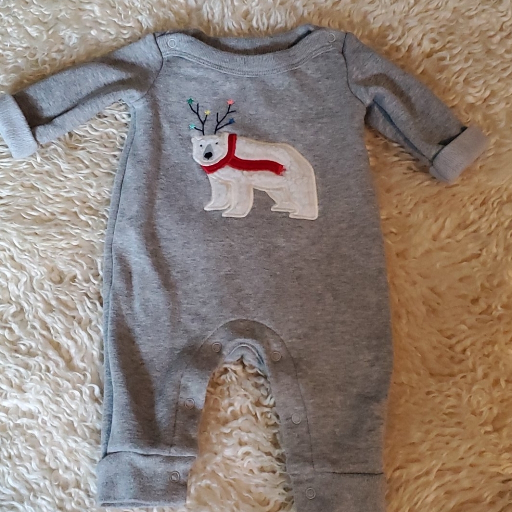 Fleece lined newborn romper